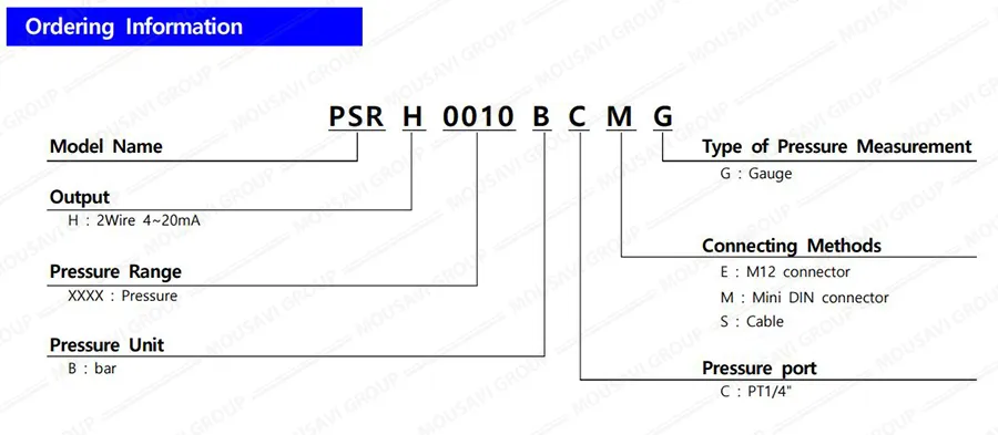 ترانسمیتر فشار سنسیس PSR
