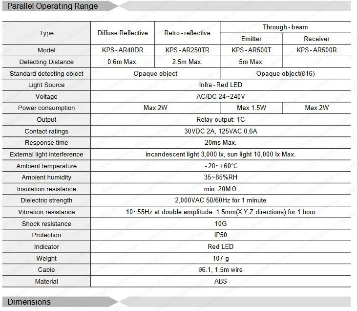 سنسور نوری کوینو KPS-ARDR
